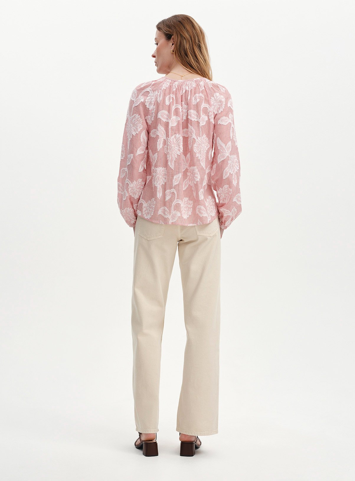 FINERY Ivie Floral Stripe Raglan Sleeve Blouse 20 - Image 7 thumbnail